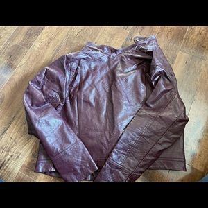 Purple leather jacket